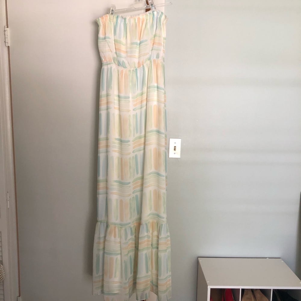 Strapless maxi dress